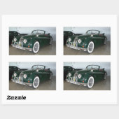 Sticker Rectangulaire Jaguar XK 120 (Feuille)