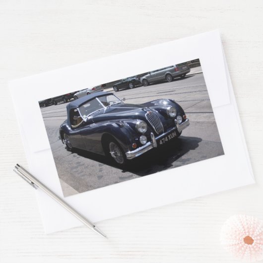 Sticker Rectangulaire Jaguar XK 120 (Enveloppe)