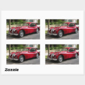 Sticker Rectangulaire Jaguar XK 120 FHC (Feuille)