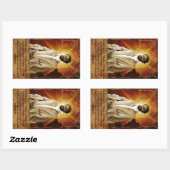 Sticker Rectangulaire Jah Rasta Livity INI One Love Roots (Feuille)