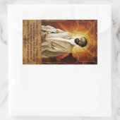 Sticker Rectangulaire Jah Rasta Livity INI One Love Roots (Sac)