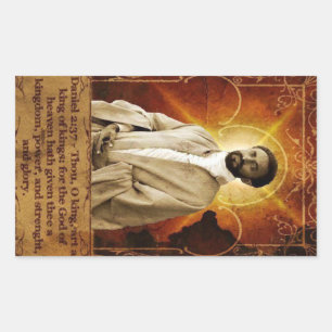 Sticker Rectangulaire Jah Rasta Livity INI One Love Roots