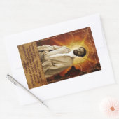 Sticker Rectangulaire Jah Rasta Livity INI One Love Roots (Enveloppe)