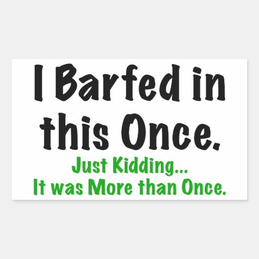 Sticker Rectangulaire J'ai aboyé là-dedans (Devant)