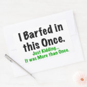 Sticker Rectangulaire J'ai aboyé là-dedans (Enveloppe)