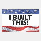 Sticker Rectangulaire J'Ai Construit Ça ! (Devant)