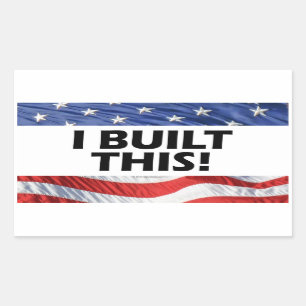 Sticker Rectangulaire J'Ai Construit Ça !