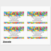 Sticker Rectangulaire J'ai Déplacé l'autocollant à l'aquarelle peinte à  (Feuille)