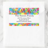 Sticker Rectangulaire J'ai Déplacé l'autocollant à l'aquarelle peinte à  (Sac)