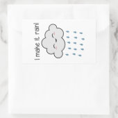 Sticker Rectangulaire J'Ai Fait Pleurer Mignonne Tempête Nuage (Sac)