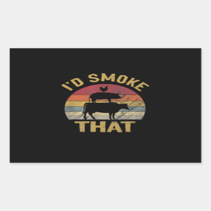 Sticker Rectangulaire J'Ai Fumé Ce Dégustation De Viande De Fumeur De 
