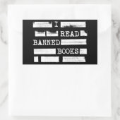 Sticker Rectangulaire J'Ai Lu Des Livres Interdits Refusés (Sac)