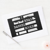 Sticker Rectangulaire J'Ai Lu Des Livres Interdits Refusés (Enveloppe)