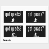 Sticker Rectangulaire J'Ai Quads Télémark Ski (Feuille)