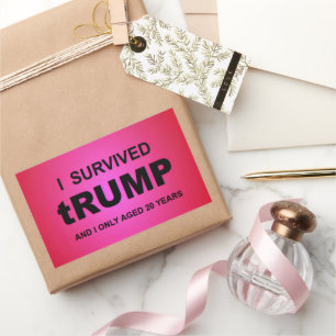 Sticker Rectangulaire J'ai survécu à tRUMP