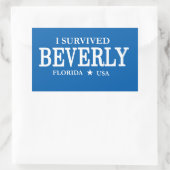 Sticker Rectangulaire J'ai survécu Beverly Funny Tourist Statement (Sac)