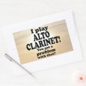 Sticker Rectangulaire J'Ai Un Problème Avec Alto Clarinet Rectangular (Enveloppe)
