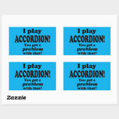 Sticker Rectangulaire J'Ai Un Problème Avec Ça, Accordion Rectangular St (Feuille)