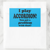 Sticker Rectangulaire J'Ai Un Problème Avec Ça, Accordion Rectangular St (Sac)
