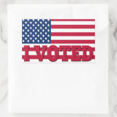 Sticker Rectangulaire J'ai voté le drapeau américain (Sac)