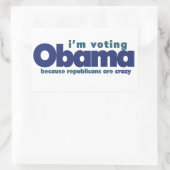 Sticker Rectangulaire J'ai voté OBAMA (Sac)