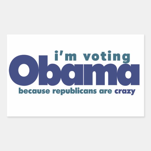 Sticker Rectangulaire J'ai voté OBAMA (Devant)