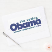 Sticker Rectangulaire J'ai voté OBAMA (Enveloppe)