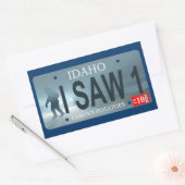 Sticker Rectangulaire "J'Ai Vu 1" Plaque de licence Sasquatch (Enveloppe)