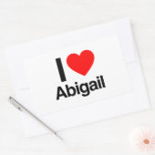 Sticker Rectangulaire j'aime abigail (Enveloppe)