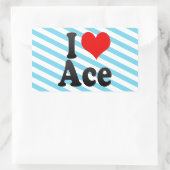 Sticker Rectangulaire J'aime Ace (Sac)