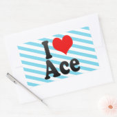 Sticker Rectangulaire J'aime Ace (Enveloppe)
