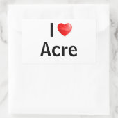 Sticker Rectangulaire J'aime Acre (Sac)
