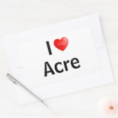 Sticker Rectangulaire J'aime Acre (Enveloppe)