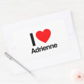 Sticker Rectangulaire j'aime adrienne (Enveloppe)