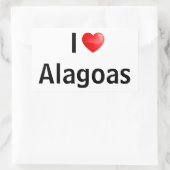 Sticker Rectangulaire J'aime Alagoas (Sac)