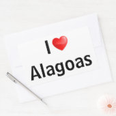 Sticker Rectangulaire J'aime Alagoas (Enveloppe)