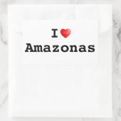 Sticker Rectangulaire J'aime Amazonas (Sac)