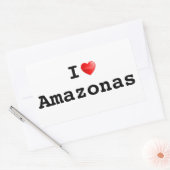Sticker Rectangulaire J'aime Amazonas (Enveloppe)