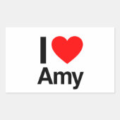 Sticker Rectangulaire j'aime amy (Devant)