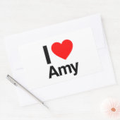 Sticker Rectangulaire j'aime amy (Enveloppe)