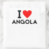 Sticker Rectangulaire j'aime Angola pays nation symbole du coeur (Sac)