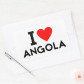 Sticker Rectangulaire j'aime Angola pays nation symbole du coeur (Enveloppe)