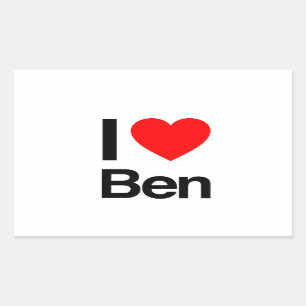 Sticker Rectangulaire j'aime ben