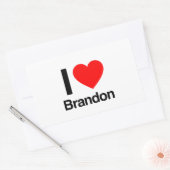 Sticker Rectangulaire j'aime brandon (Enveloppe)