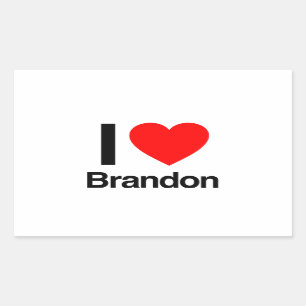Sticker Rectangulaire j'aime brandon