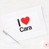 Sticker Rectangulaire j'aime cara (Enveloppe)