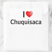 Sticker Rectangulaire J'aime Chuquisaca (Sac)