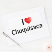 Sticker Rectangulaire J'aime Chuquisaca (Enveloppe)