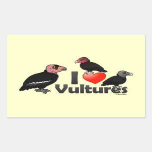 Sticker Rectangulaire J'aime des vautours (Amérique du Nord)
