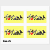Sticker Rectangulaire J'aime des vautours (l'Eurasie) (Feuille)
